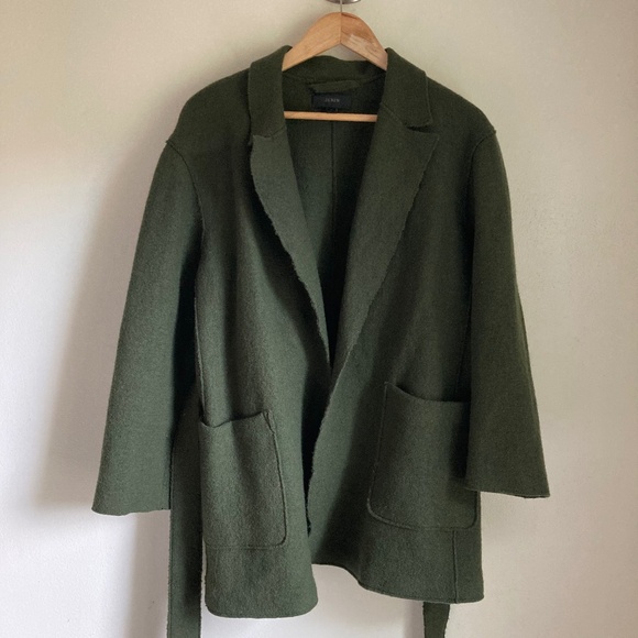 J.crew women’s 100% wool open cardigan/Coat - Picture 2 of 8